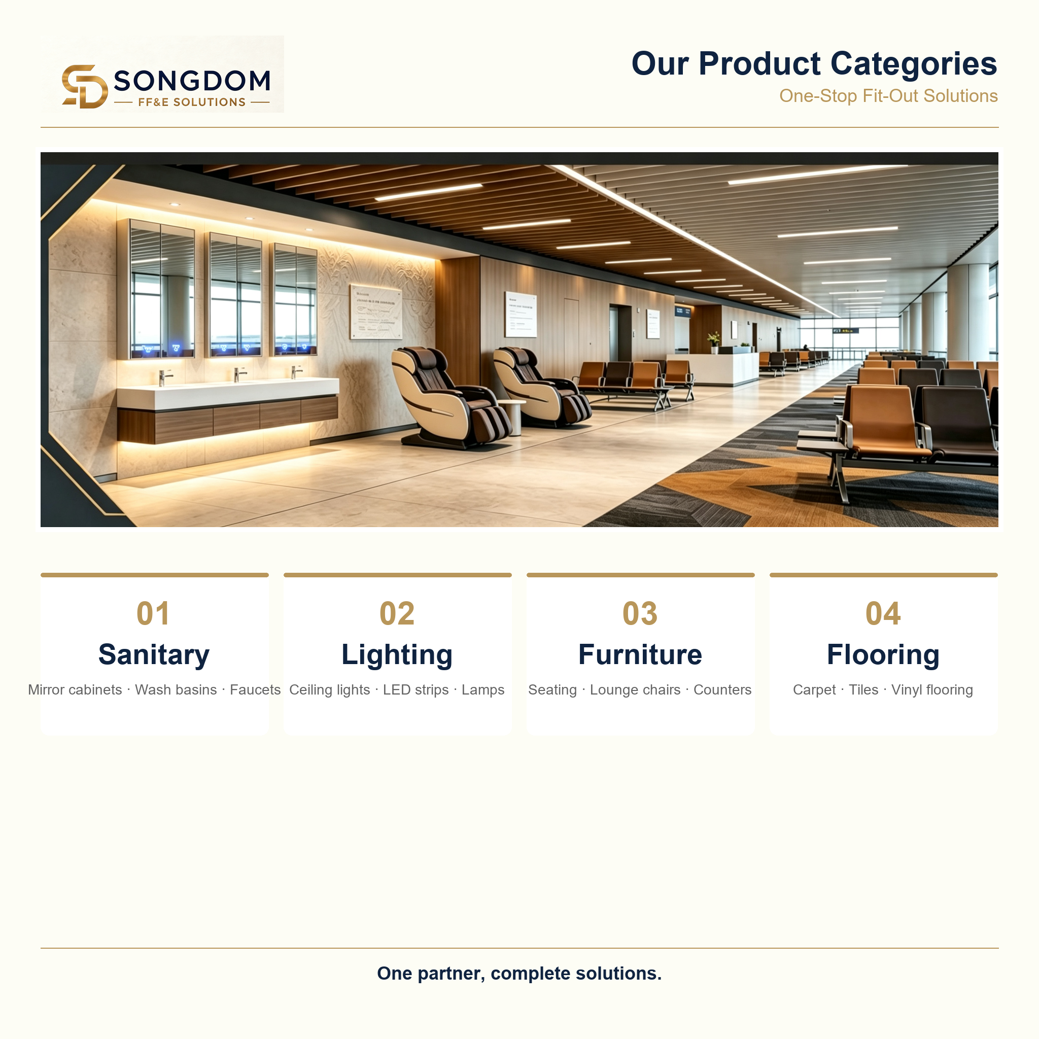 Songdom-Airport fit-out product categories